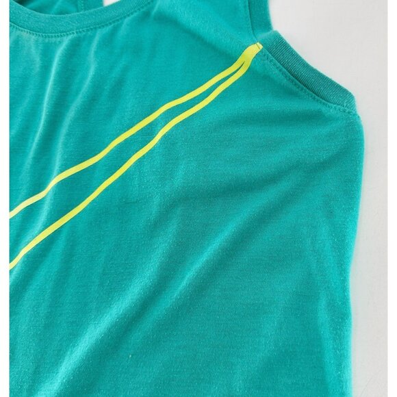 Nike Women’s Teal Racerback Swoosh Tank Top Stretch Sz‎ M Athleisure See Photos - Picture 5 of 7